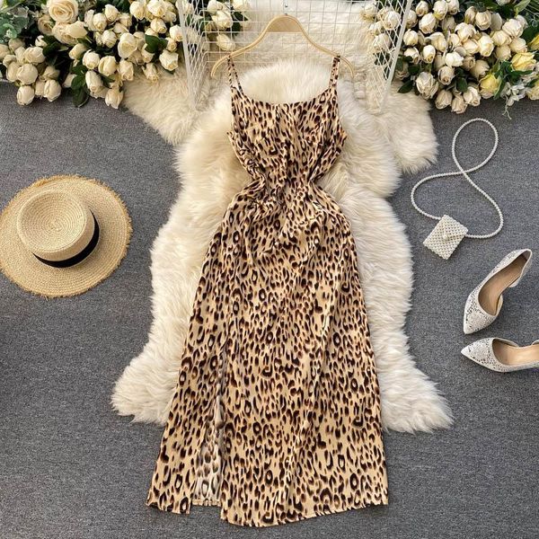 casual dresses summer clothes for women leopard print elegant vintage midi dress sleeveless spaghetti strap slit sexy, Black;gray
casual dresses summer clothes for women leopard print elegant vintage midi dress sleeveless spaghetti strap slit sexy, Black;gray