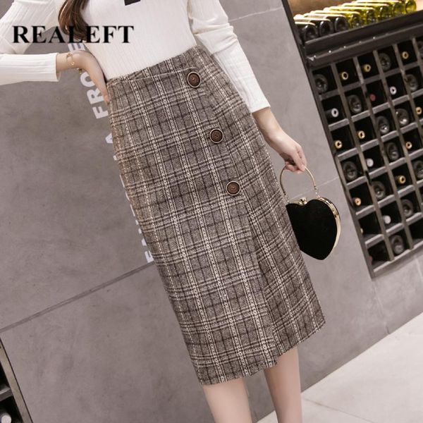 skirts realeft autumn winter vintage woolen plaid midi high waist sheath pencil knee-length wrap female 2021, Black
skirts realeft autumn winter vintage woolen plaid midi high waist sheath pencil knee-length wrap female 2021, Black