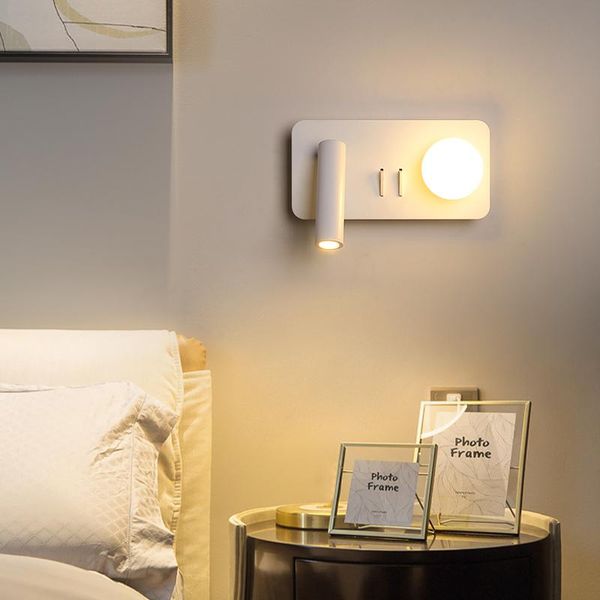 wall lamp nordic led light home indoor fixture designer bedside white bedroom modern rotation 4w soft lights
wall lamp nordic led light home indoor fixture designer bedside white bedroom modern rotation 4w soft lights