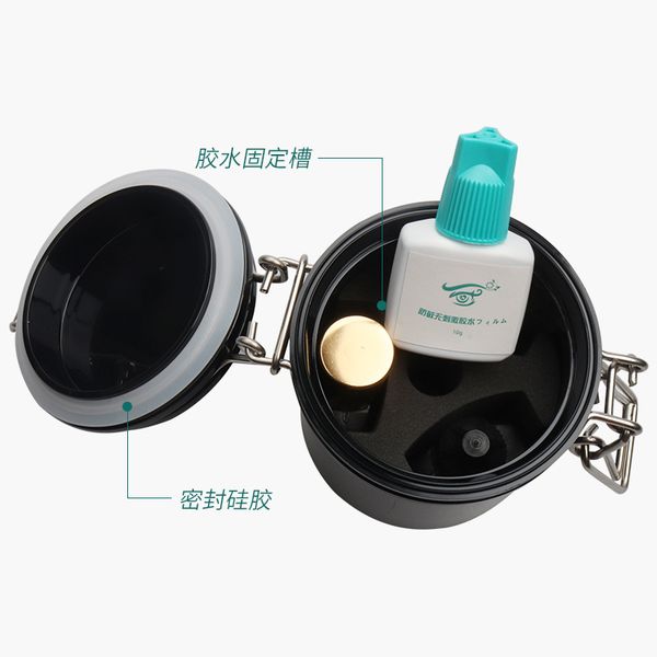 2020 new black fashion eyelash glue storage tank container adhesive stand activated carbon sealed storage jar
2020 new black fashion eyelash glue storage tank container adhesive stand activated carbon sealed storage jar