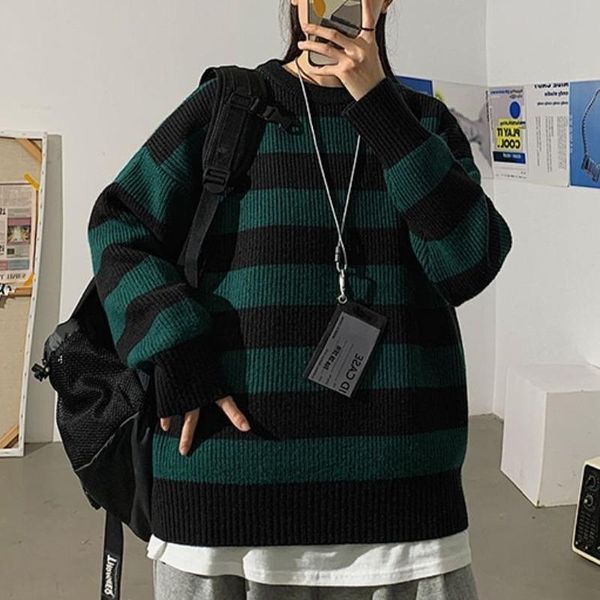women's sweaters women striped sweater autumn winter knitted pullover oversize warm thick sueter mujer korean lady casual loose, White;black
women's sweaters women striped sweater autumn winter knitted pullover oversize warm thick sueter mujer korean lady casual loose, White;black