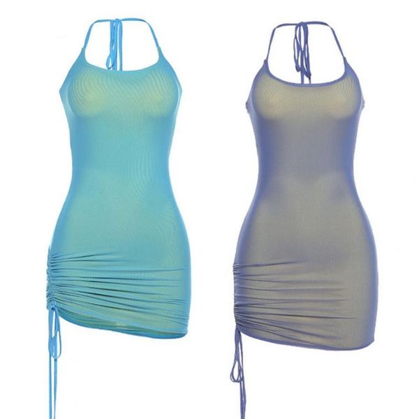casual dresses women dress solid color sleeveless drawstring low cute halter skinny mini for party beach wear, Black;gray
casual dresses women dress solid color sleeveless drawstring low cute halter skinny mini for party beach wear, Black;gray