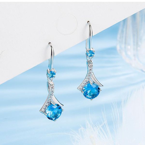 stud 925 sterling silver woman fine jewelry blue stone sapphire long earrings selling anillos mujer, Golden;silver
stud 925 sterling silver woman fine jewelry blue stone sapphire long earrings selling anillos mujer, Golden;silver