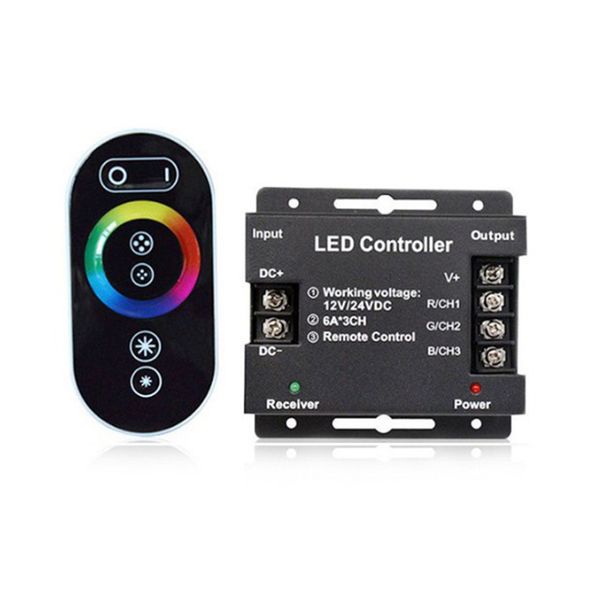 led rgb controller rf wireless 12-24v full touch dimming control for module strip light
led rgb controller rf wireless 12-24v full touch dimming control for module strip light