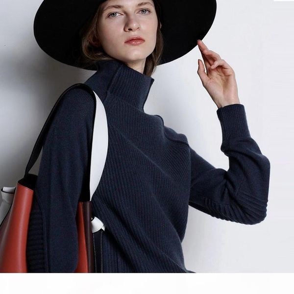 autumn winter high collar cashmere sweater female knit sweater thick loose lazy wool sweater casual women pullover v191114, White;black
autumn winter high collar cashmere sweater female knit sweater thick loose lazy wool sweater casual women pullover v191114, White;black