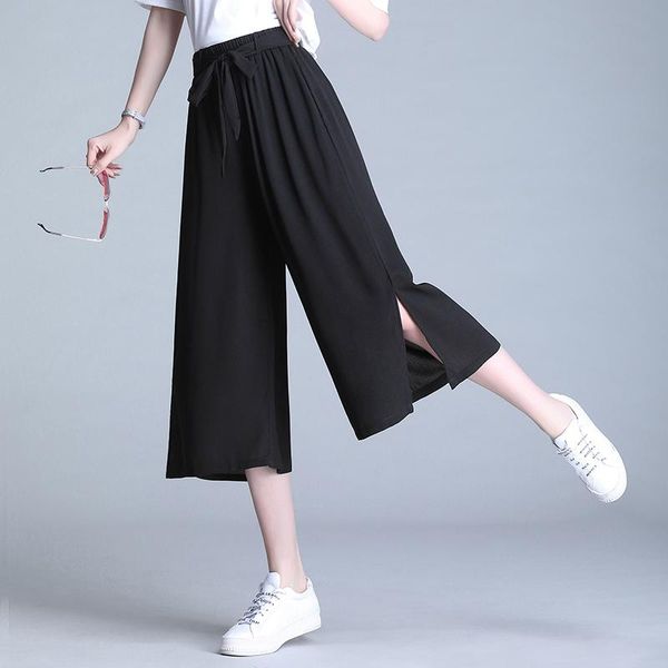 women's pants & capris summer thin section office wide leg chiffon high waist large size tie cropped loose fashion elegant trousers, Black;white
women's pants & capris summer thin section office wide leg chiffon high waist large size tie cropped loose fashion elegant trousers, Black;white