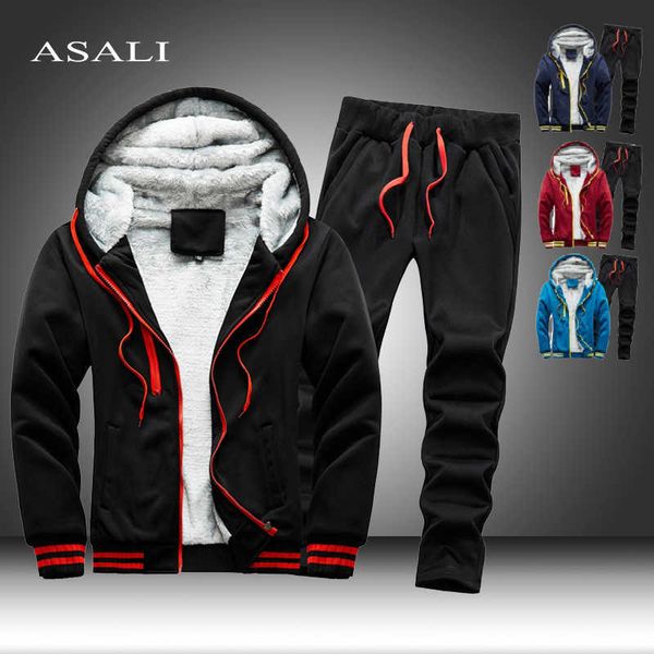 fleece hooded tracksuit men 2 pieces set sweatshirt + sweatpants sportswear zipper hoodies casual sets mens clothing s-5xl 210714, Gray
fleece hooded tracksuit men 2 pieces set sweatshirt + sweatpants sportswear zipper hoodies casual sets mens clothing s-5xl 210714, Gray