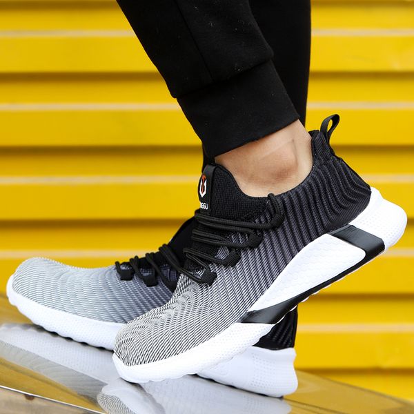 breathable work safety shoes fashion work sneakers indestructible male shoes work boots protective shoes lightweight men, Black
breathable work safety shoes fashion work sneakers indestructible male shoes work boots protective shoes lightweight men, Black