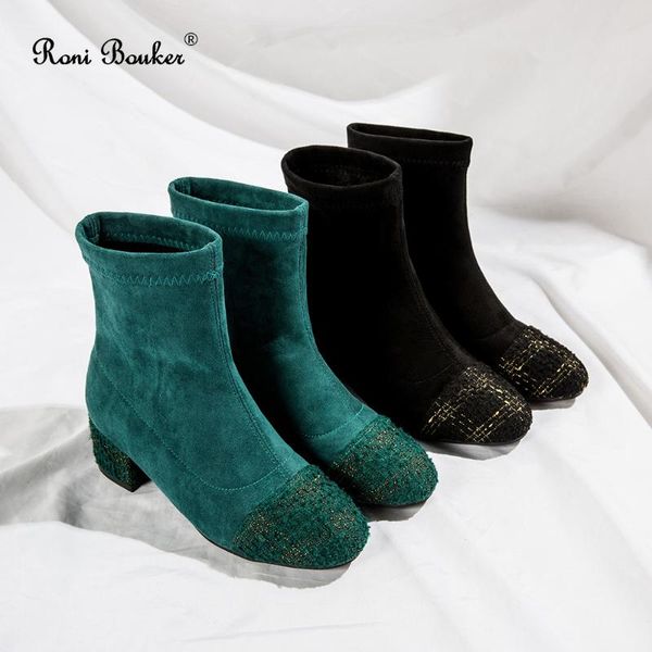 boots roni bouker ankle for women comfortable round toe square high heel shoes woman fashion patchwork bota feminina black green
boots roni bouker ankle for women comfortable round toe square high heel shoes woman fashion patchwork bota feminina black green