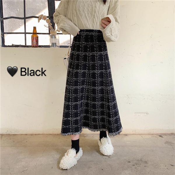 women black pleated plaid skirt autumn winter high waist korea elegant harajuku japanese cute midi a-line knitted skirts
women black pleated plaid skirt autumn winter high waist korea elegant harajuku japanese cute midi a-line knitted skirts