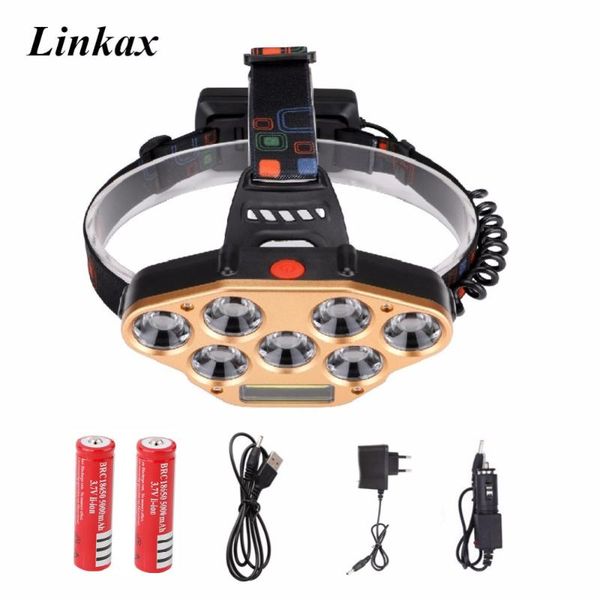 aluminum alloy waterproof 7*led+1*cob led headlamps headlight 5 mode rechargeable head lantern torch for outdoor
aluminum alloy waterproof 7*led+1*cob led headlamps headlight 5 mode rechargeable head lantern torch for outdoor