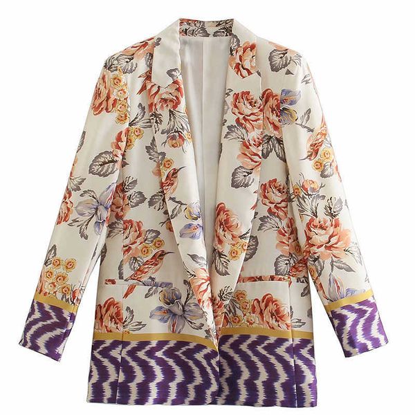 floral print contrast color long sleeve women casual suit jacket open front female loose blazers summer coat 210604, White;black
floral print contrast color long sleeve women casual suit jacket open front female loose blazers summer coat 210604, White;black