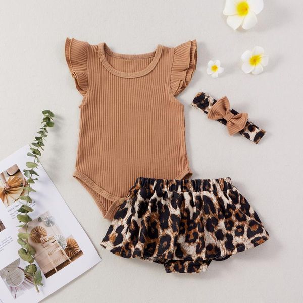 newborn baby girls three-piece clothes set sleeveless romper + leopard printed shorts+ headband, White
newborn baby girls three-piece clothes set sleeveless romper + leopard printed shorts+ headband, White