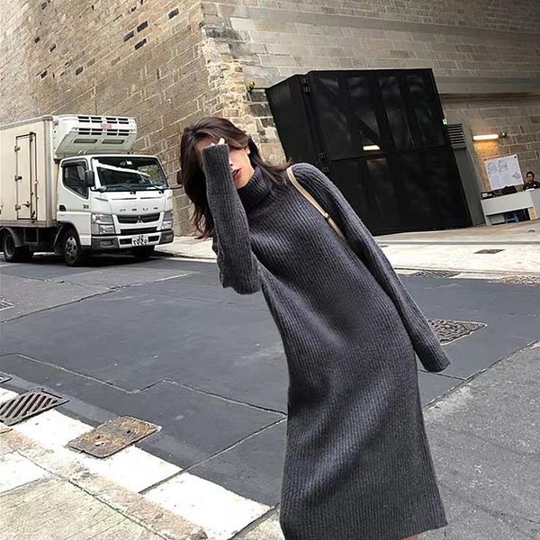women's sweaters net red turtleneck bottoming sweater skirt long knee-length build 2021 slimming thickened languid lazy drop-, White;black
women's sweaters net red turtleneck bottoming sweater skirt long knee-length build 2021 slimming thickened languid lazy drop-, White;black