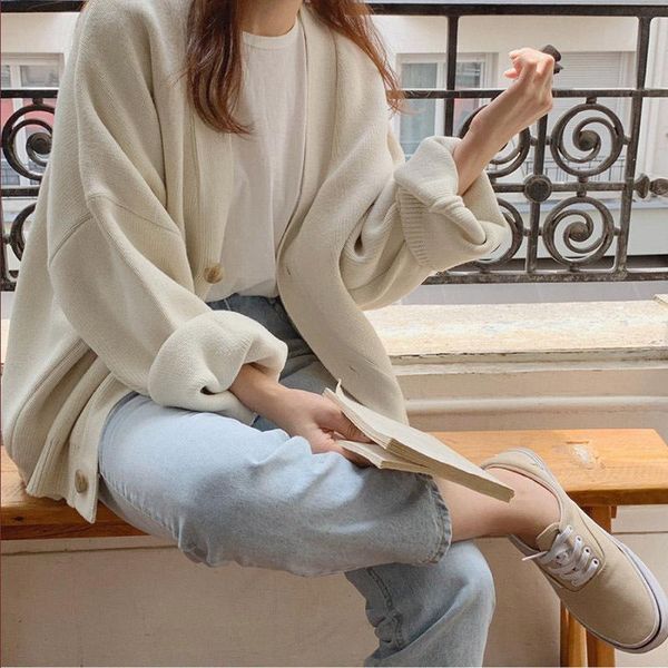 women's knits & tees wyblz knitted cardigans sweaters winter v-neck buttons cardigan ladies coat vintage knitwears for women 2021, White
women's knits & tees wyblz knitted cardigans sweaters winter v-neck buttons cardigan ladies coat vintage knitwears for women 2021, White