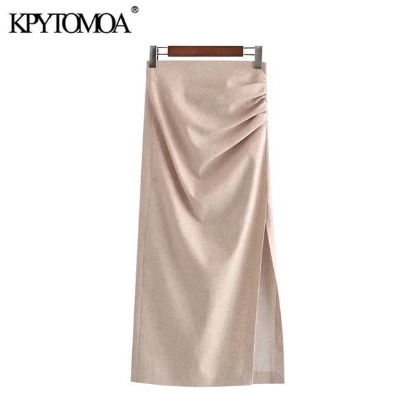 kpytomoa women chic fashion with draped front slit linen midi skirt vintage high waist back zipper female skirts mujer 210629, Black
kpytomoa women chic fashion with draped front slit linen midi skirt vintage high waist back zipper female skirts mujer 210629, Black