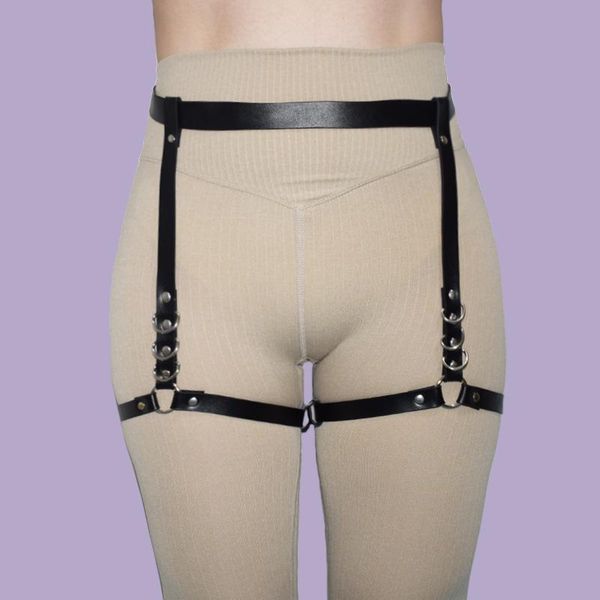 belts punk goth leather garter women black suspenders straps harajuku detachable o-ring body bondage leg harness, Black;brown
belts punk goth leather garter women black suspenders straps harajuku detachable o-ring body bondage leg harness, Black;brown