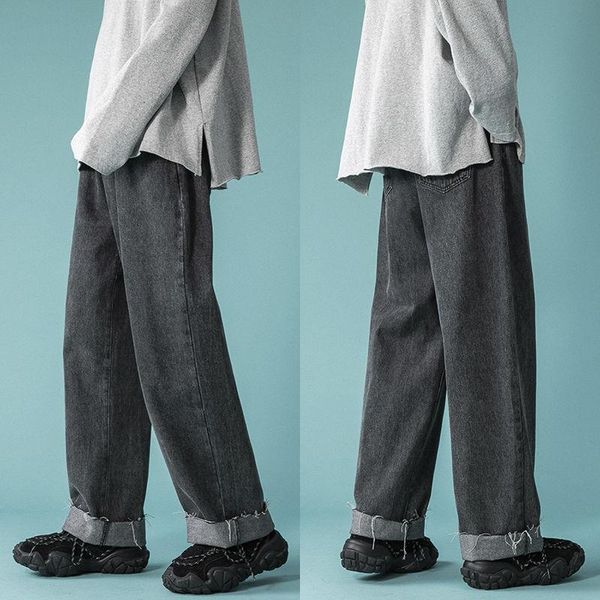 men's jeans korean wide-leg fashion casual cotton retro men streetwear loose hip-hop straight denim trousers mens s-2xl, Blue
men's jeans korean wide-leg fashion casual cotton retro men streetwear loose hip-hop straight denim trousers mens s-2xl, Blue