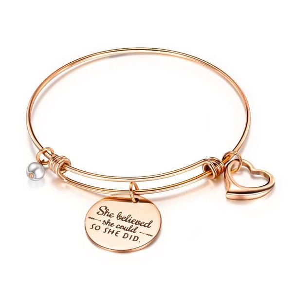 bangle exquisite women bracelet peal heart and round engraved letters bracelets stainless steel bangles sizes adjustable jewelry gift, Black
bangle exquisite women bracelet peal heart and round engraved letters bracelets stainless steel bangles sizes adjustable jewelry gift, Black