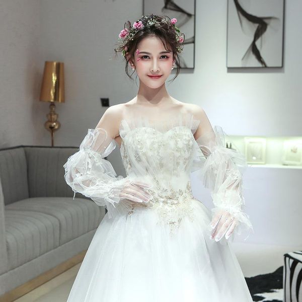 bridal gloves wedding dress boutique long feather lace all refers to travel shooting, White
bridal gloves wedding dress boutique long feather lace all refers to travel shooting, White