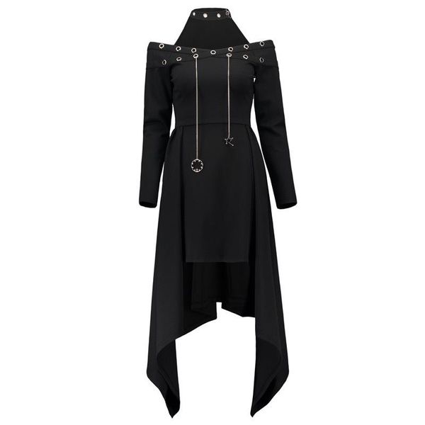 casual dresses jiezuofang 2021 women harajuku gothic dress halter midi halloween black wedding party vampire punk star rivets, Black;gray
casual dresses jiezuofang 2021 women harajuku gothic dress halter midi halloween black wedding party vampire punk star rivets, Black;gray