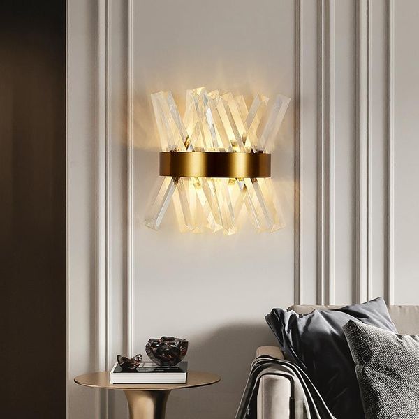 fkl luxury modern gold crystal wall lamp for living room tv background led decoration bedroom bedside
fkl luxury modern gold crystal wall lamp for living room tv background led decoration bedroom bedside