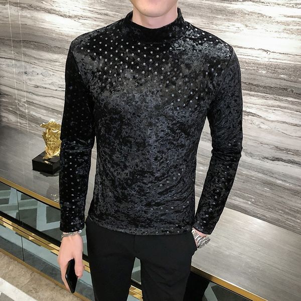fashion 2021 spring t-shirt men clothing polka dot t shirts mens long sleeve all match comfortable knitted turtleneck 210317, White;black
fashion 2021 spring t-shirt men clothing polka dot t shirts mens long sleeve all match comfortable knitted turtleneck 210317, White;black