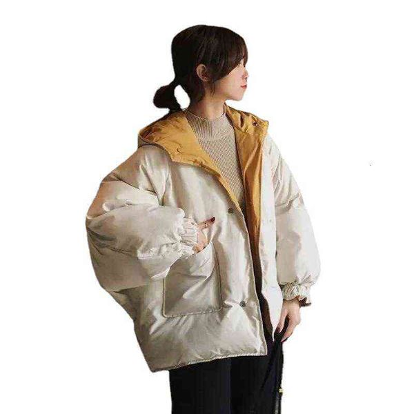 2021 women's winter down cotton padded et korean plush bread wear age reduced short on both sides, Black;brown
2021 women's winter down cotton padded et korean plush bread wear age reduced short on both sides, Black;brown