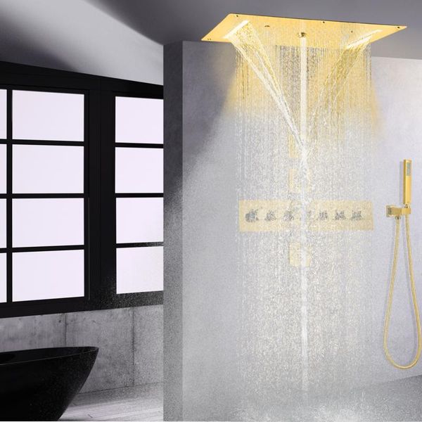 bathroom shower sets gold polished thermostatic rain head set 700x380 mm led waterfall atomizing bubble rainfall
bathroom shower sets gold polished thermostatic rain head set 700x380 mm led waterfall atomizing bubble rainfall