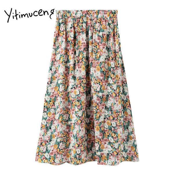 yitimuceng floral print skirt for women zipper mini a-line high waist mid-calf clothing summer korean fashion skirts 210601, Black
yitimuceng floral print skirt for women zipper mini a-line high waist mid-calf clothing summer korean fashion skirts 210601, Black