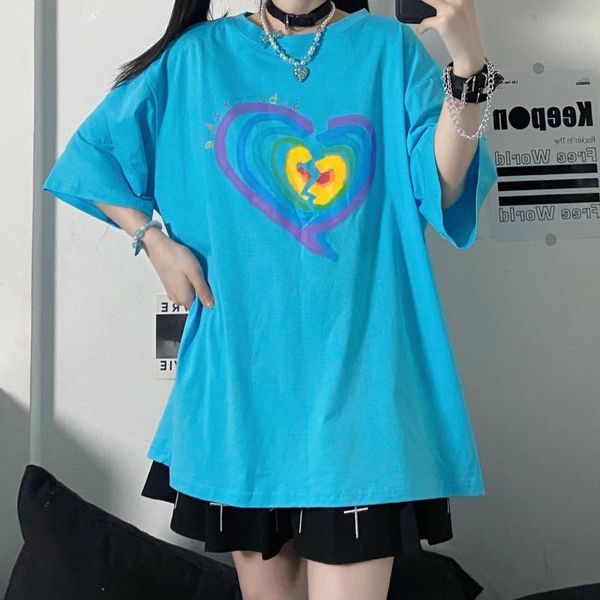 women's t-shirt 2021 summer rainbow love print loose short sleeve men and women trendy harajuku style round neck, White
women's t-shirt 2021 summer rainbow love print loose short sleeve men and women trendy harajuku style round neck, White