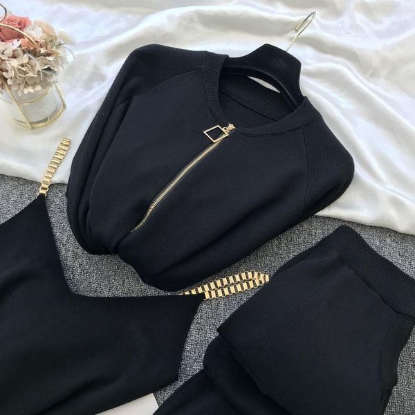 spring autumn knit sweater suit casual product temperament chain vest knitted jacket + elastic pants three-piece sets 2021 women's two, White
spring autumn knit sweater suit casual product temperament chain vest knitted jacket + elastic pants three-piece sets 2021 women's two, White
