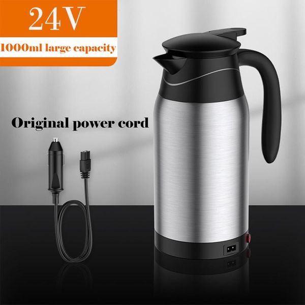 electric kettles 180w 1000ml 24v heating cup kettle stainless steel water heater bottle for coffee drinking travel car truck
electric kettles 180w 1000ml 24v heating cup kettle stainless steel water heater bottle for coffee drinking travel car truck