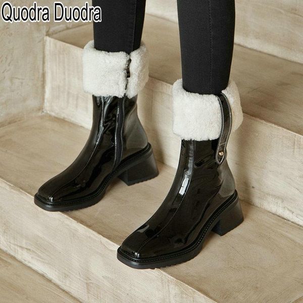 boots winter women shoes zip solid thick high heels square toe slippers genuine leather lady chunky fashion lambs wool warm, Black
boots winter women shoes zip solid thick high heels square toe slippers genuine leather lady chunky fashion lambs wool warm, Black