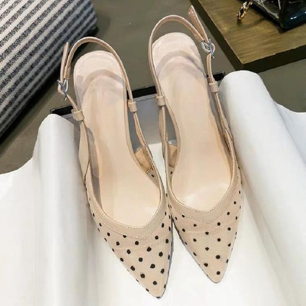 dress shoes women's dot mesh pumps chunky heels 2021 closed toe spring mid-heels low-cut pointed slingback high light sandals6, Black
dress shoes women's dot mesh pumps chunky heels 2021 closed toe spring mid-heels low-cut pointed slingback high light sandals6, Black