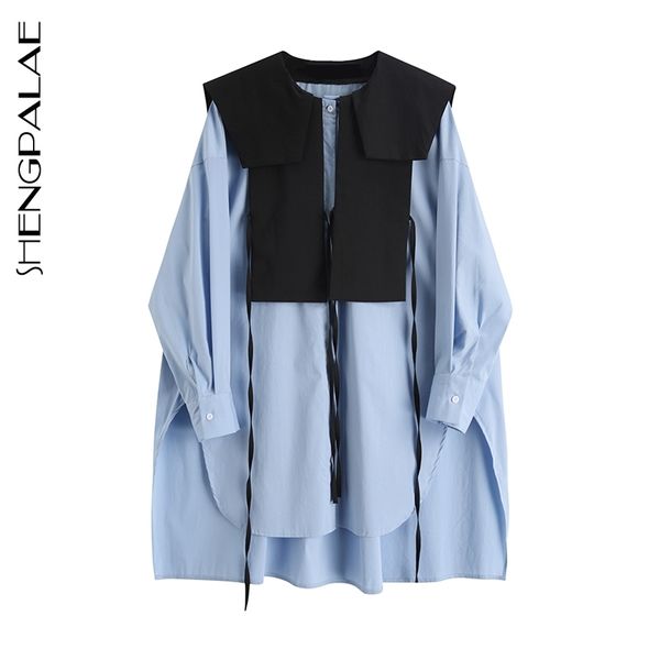 shengpalae 2021 new fashion hit color splice shirt female long sleeve casual turn-down collar women's loose blouse za3271 210315, White
shengpalae 2021 new fashion hit color splice shirt female long sleeve casual turn-down collar women's loose blouse za3271 210315, White