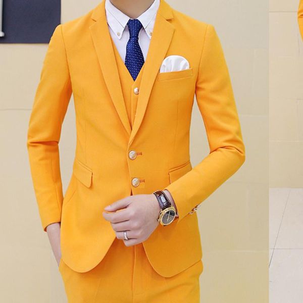 men's suits & blazers latest custom made fashion handsome yellow men slim fit tuxedo groom for wedding dress business party 3 piece, White;black
men's suits & blazers latest custom made fashion handsome yellow men slim fit tuxedo groom for wedding dress business party 3 piece, White;black