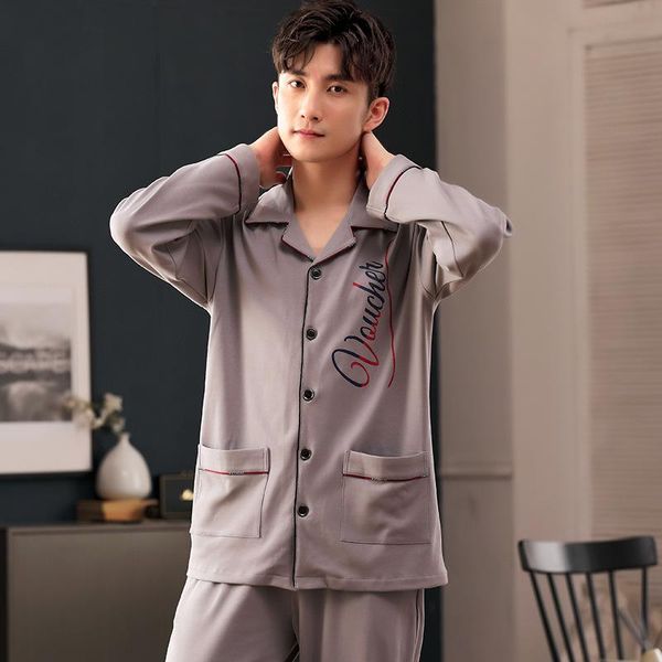 men's sleepwear autunm men cotton turn-down collar homewear suit male pajamas two piece set loose casual plus size 4xl, Black;brown
men's sleepwear autunm men cotton turn-down collar homewear suit male pajamas two piece set loose casual plus size 4xl, Black;brown
