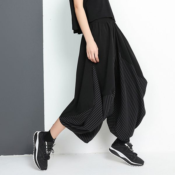 europe stripe stitching women pluz size 2021 spring new wild ladies wide leg irregular casual fashion pants female 280r, Black;white
europe stripe stitching women pluz size 2021 spring new wild ladies wide leg irregular casual fashion pants female 280r, Black;white