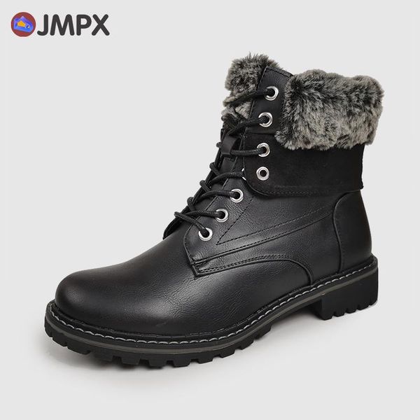 boots jmpx band women pu leather winter warm fur ankle short fashion waterproof round toe plush woman snow shoes, Black
boots jmpx band women pu leather winter warm fur ankle short fashion waterproof round toe plush woman snow shoes, Black