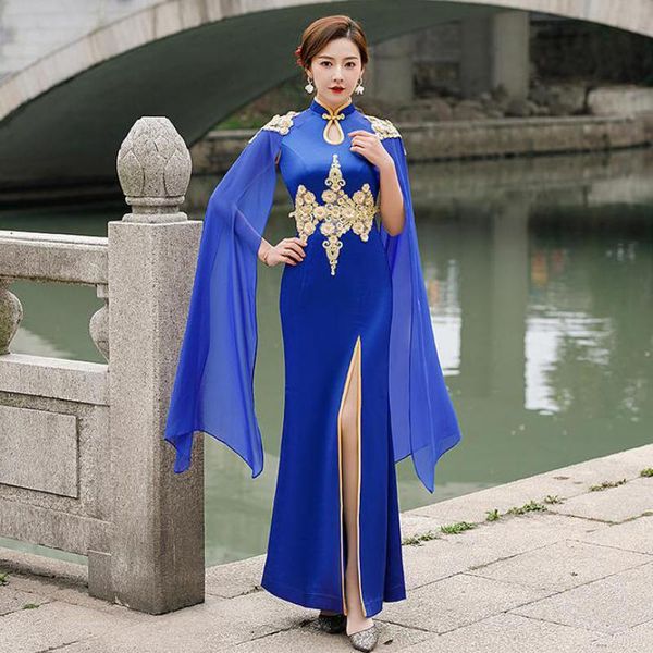 ethnic clothing high split qipao chinese style performance dress gown women satin slim cheongsam mandarin collar long 2021 vestidos, Red
ethnic clothing high split qipao chinese style performance dress gown women satin slim cheongsam mandarin collar long 2021 vestidos, Red