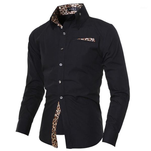 studyset men shirt leopard liner long sleeve shirt stylish combined color lapel slim casual combined color slim cardigan1, White;black
studyset men shirt leopard liner long sleeve shirt stylish combined color lapel slim casual combined color slim cardigan1, White;black