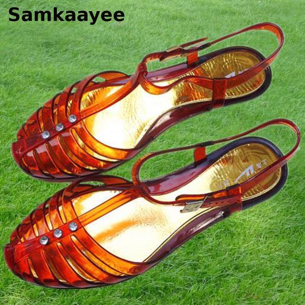 sandals size 35-40 women flats shoes summer female crystal beach soft bottom buckle strap hollow mujer red jelly chaussures y22, Black
sandals size 35-40 women flats shoes summer female crystal beach soft bottom buckle strap hollow mujer red jelly chaussures y22, Black