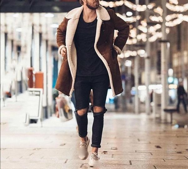 men's trench coats winter warm windproof fur fleece long coat overcoat lapel fluffy jacket buttons outerwear plus size, Tan;black
men's trench coats winter warm windproof fur fleece long coat overcoat lapel fluffy jacket buttons outerwear plus size, Tan;black