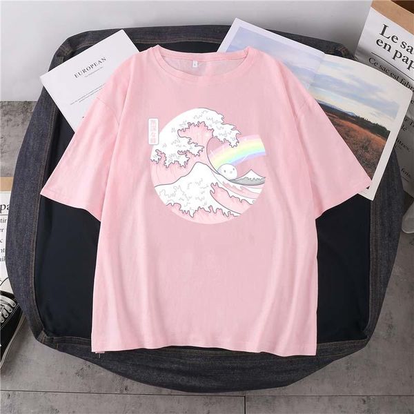 men's t-shirts summer ocean rainbow pattern printed t-shirt harajuku pure cotton round neck 14-color blouse cute daily short sleeves, White;black
men's t-shirts summer ocean rainbow pattern printed t-shirt harajuku pure cotton round neck 14-color blouse cute daily short sleeves, White;black