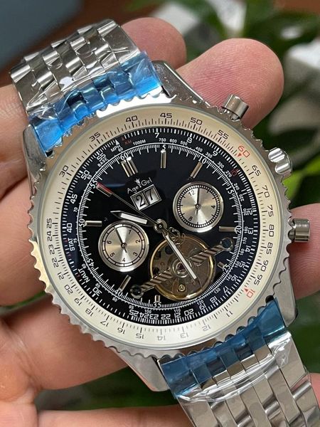 wristwatches 2021 luxury men automatic mechanical watches black blue tourbillion stainless steel bracelet sport watch double calendar, Slivery;brown 
wristwatches 2021 luxury men automatic mechanical watches black blue tourbillion stainless steel bracelet sport watch double calendar, Slivery;brown