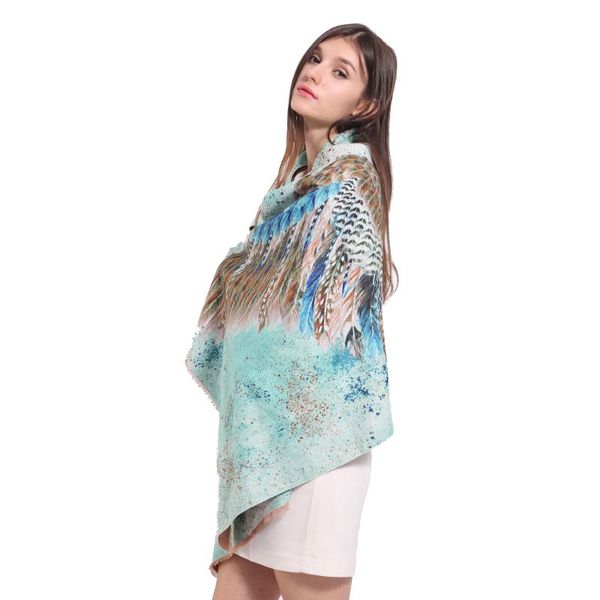 scarves 180*60cm female printing feather scarf women warm napped wrap elegant soft all-match silky satin shawl designer, Blue;gray
scarves 180*60cm female printing feather scarf women warm napped wrap elegant soft all-match silky satin shawl designer, Blue;gray