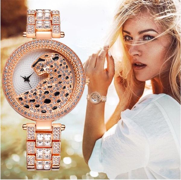 wristwatches women rose gold crystal diamond leopard watch luxury fashion bling casual female quartz relogio feminino, Slivery;brown
wristwatches women rose gold crystal diamond leopard watch luxury fashion bling casual female quartz relogio feminino, Slivery;brown