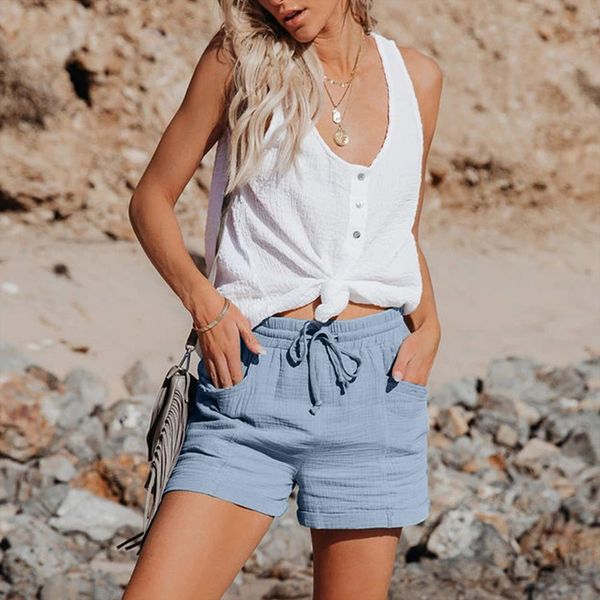summer casual drawstring elastic womens shorts knee length bermuda large size plus, White;black
summer casual drawstring elastic womens shorts knee length bermuda large size plus, White;black