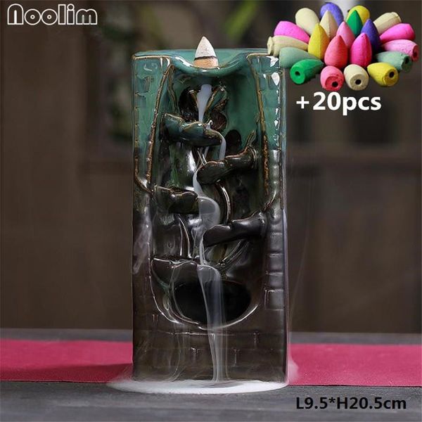 fragrance lamps ceramic backflow incense burners furnace holder home office crafts decoration + 20pcs cones
fragrance lamps ceramic backflow incense burners furnace holder home office crafts decoration + 20pcs cones